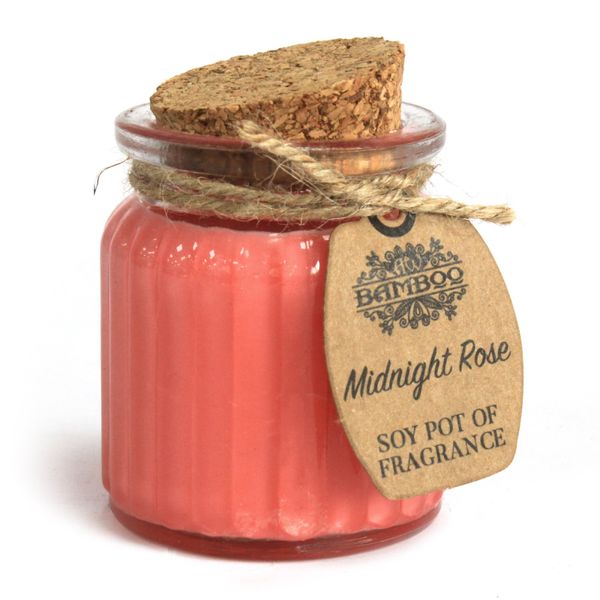 Mitternachtsrose - Sojakerzen im Glas