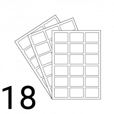 Naturbraune Etiketten - 18 pro Blatt A4 63,5x46,6mm