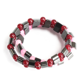 12x Magnetische Armbänder - kleine Farbperlen