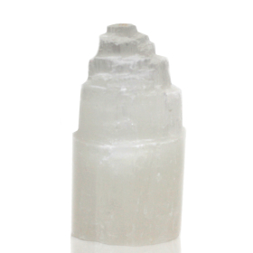 Natürliche Selenit-Turmlampe - 15 cm