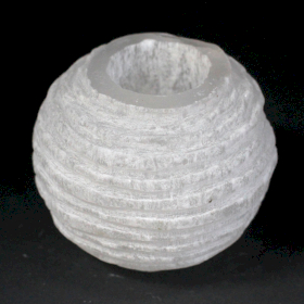 Selenit Kerzenhalter- Schneeball - 8 cm