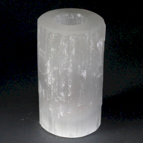 Selenit Kerzenhalter Zylinder  - 15 cm