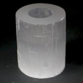 Selenit Kerzenhalter Zylinder - 10 cm