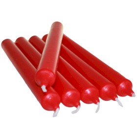 100x Rubinrote Tafelkerzen