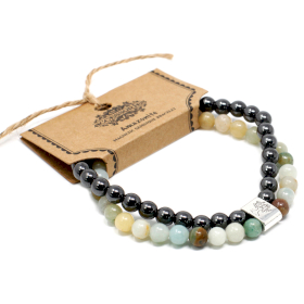 3x Magnetisches Edelsteinarmband - Amazonite