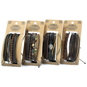 8x Herren Armband Sets - Dunkel & Schön (verschiedene)