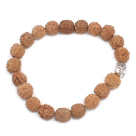 6x Rudraksha Buddah Bangle Mala - Natürlich