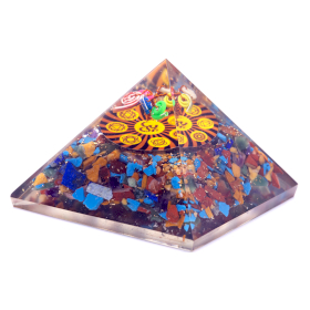 Orgonite Pyramide - Om Chakra - 70 mm