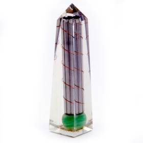 Orgonite Obelisk Power Point Grünes Aventurin - 110x30 mm