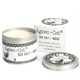 Kerze in Zinkdose  in Geschenkverpackung - Seasalt and Moss
