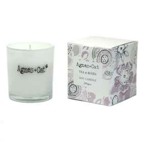 Votivkerze in Geschenkbox- Tea and Roses