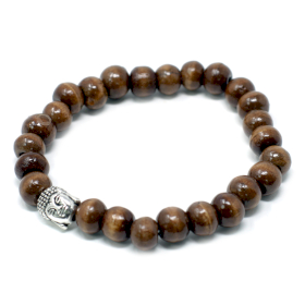 12x Braune Perlen & Buddah Armbänder