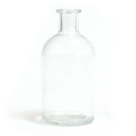 6x 250 ml Runde antike Diffusorflasche - transparent