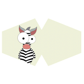 3x Wiederverwendbare modische Schutzmaske - Crazy Zebra (Kinder)