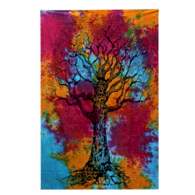 Tagesdecke aus Baumwolle / Wandbehang-  Winter Tree
