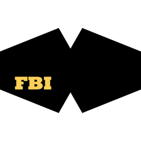 3x Wiederverwendbare modische Schutzmaske- FBI (Erwachsene)