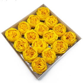 16x DIY Seifenblumen - Ext große Pfingstrose - Gelb
