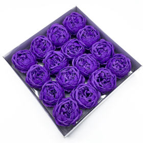 16x DIY Seifenblumen - Ext große Pfingstrose- Lavendel