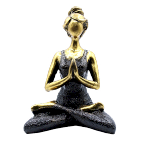 Yoga Lady Figur -  Bronze & Schwarz 24cm