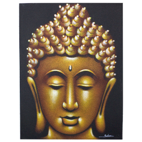 Buddha Gemälde - Gold - Sand-Finish