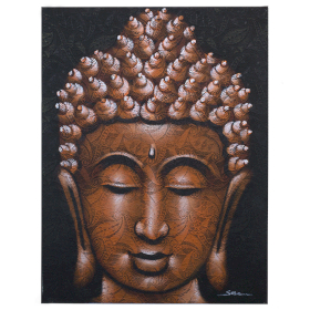 Buddha Gemälde - Kupfer - Brokatdetail