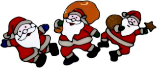 12x Weihnachtsaufkleber  - Weihnachtsmann