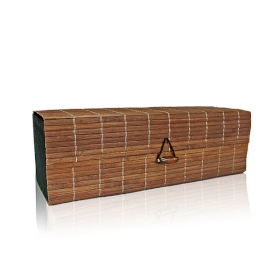6x dreifächrige, grobe Bambusbox