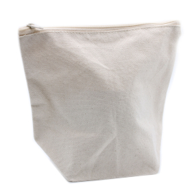 6x Baumwoll-Toilettenbeutel-naturfarben10 oz - 18x20x10 cm