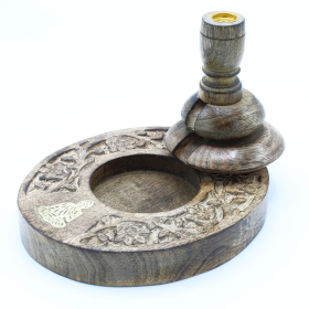Mittlerer Mango Holz Räuchergefäß - Brass Buddha