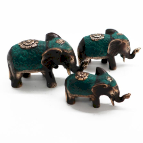 Set of 3 - Glückliche Elefanten(verschiedene Größen)