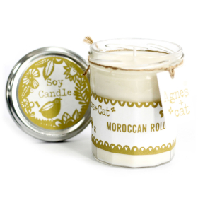 6x Marmeladenglas Kerze - Moroccan Roll