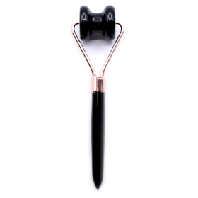 Edelstein-Kieferpartie-Roller - Schwarzer Obsidian