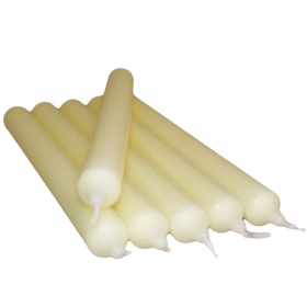 100x Elfenbeinfarbene Tafelkerzen