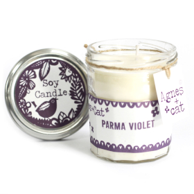 6x Marmeladenglas Kerze - Parma Violet