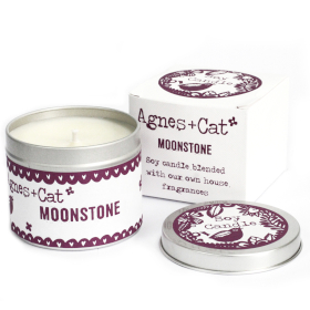 Kerze in Zinkdose  in Geschenkverpackung- Moonstone