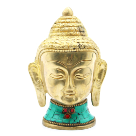 Messing-Buddhafigur - Kleiner Kopf - 5 cm
