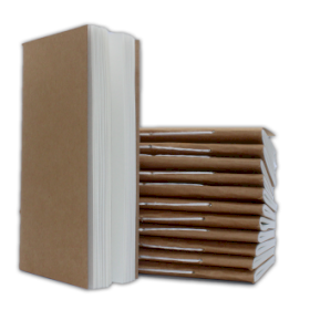 12x Handgefertigtes Leder-Tagebuch - Papiernachfüllung - umweltfreundlich