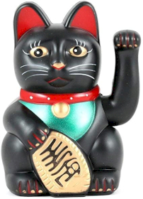 Schwarze Geldkatze- 15cm