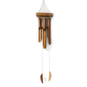 Bambus-Windspiel – Natürliches Finish – 6 große Röhren