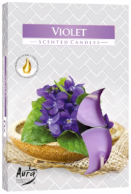 12x Set mit 6 duftenden Teelichtern - Violett