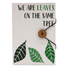 Kleines Notizbuch mit Riemen - Leaves on the same tree