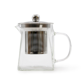 Teekanne mit Edelstahlfilter aus Glas – Turmform – 350 ml