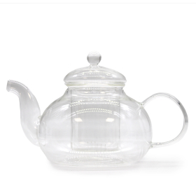 Teekanne aus Glas mit Sieb - Rund Perle - 800ml