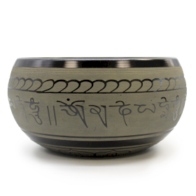 1x Aluminium Extra Laut - Klangschale - Fünf Buddha