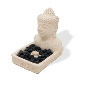 Buddha Feng Shui Räuchergefäß (Creme)