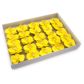25x DIY Seifenblumen- Orchidee - Gelb