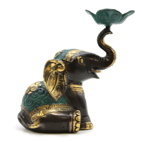 Mittlerer antiker Kerzenhalter - Elefant
