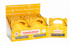 6x Box mit 24 fließenden Rauchkegeln Satya Sandelholz
