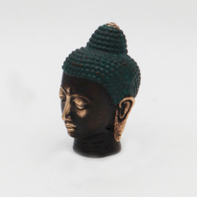 Kleiner antiker Messing-Buddha-Kopf