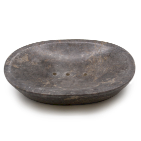 Klassische ovale Seifenschale aus grauem Marmor